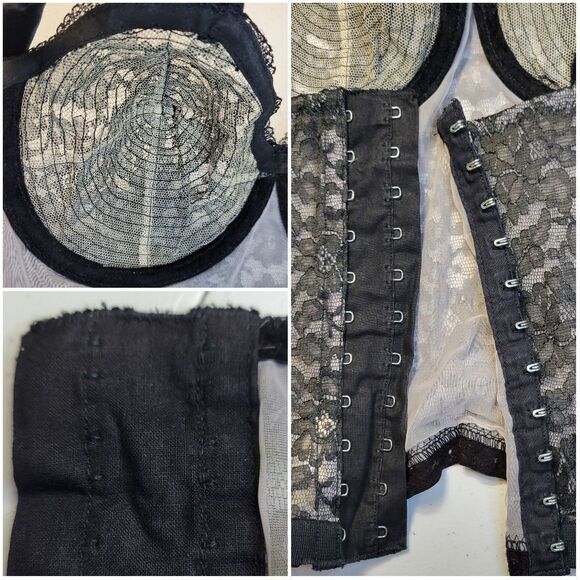 Hollywood Maxwell Definitely Yours V-Ette 40s 50s Whirlpool Corset Bra 32B RARE - Picture 13 of 16